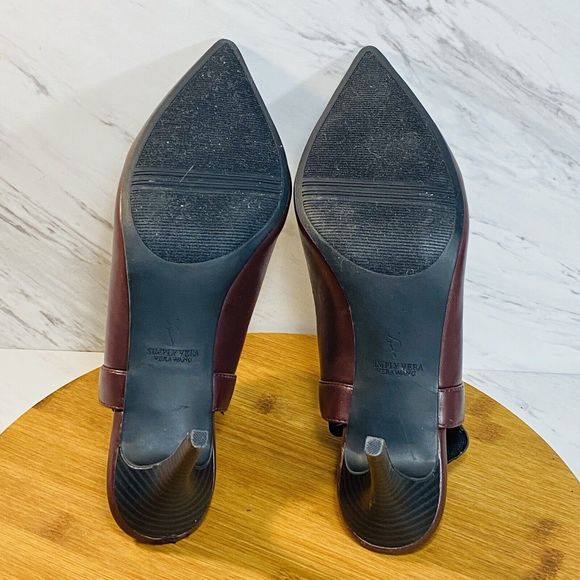 Simply Vera Wang Pumps Womens 10M Burgundy Slip On Comfort Pointed Toe Heels 4” - Picture 9 of 9